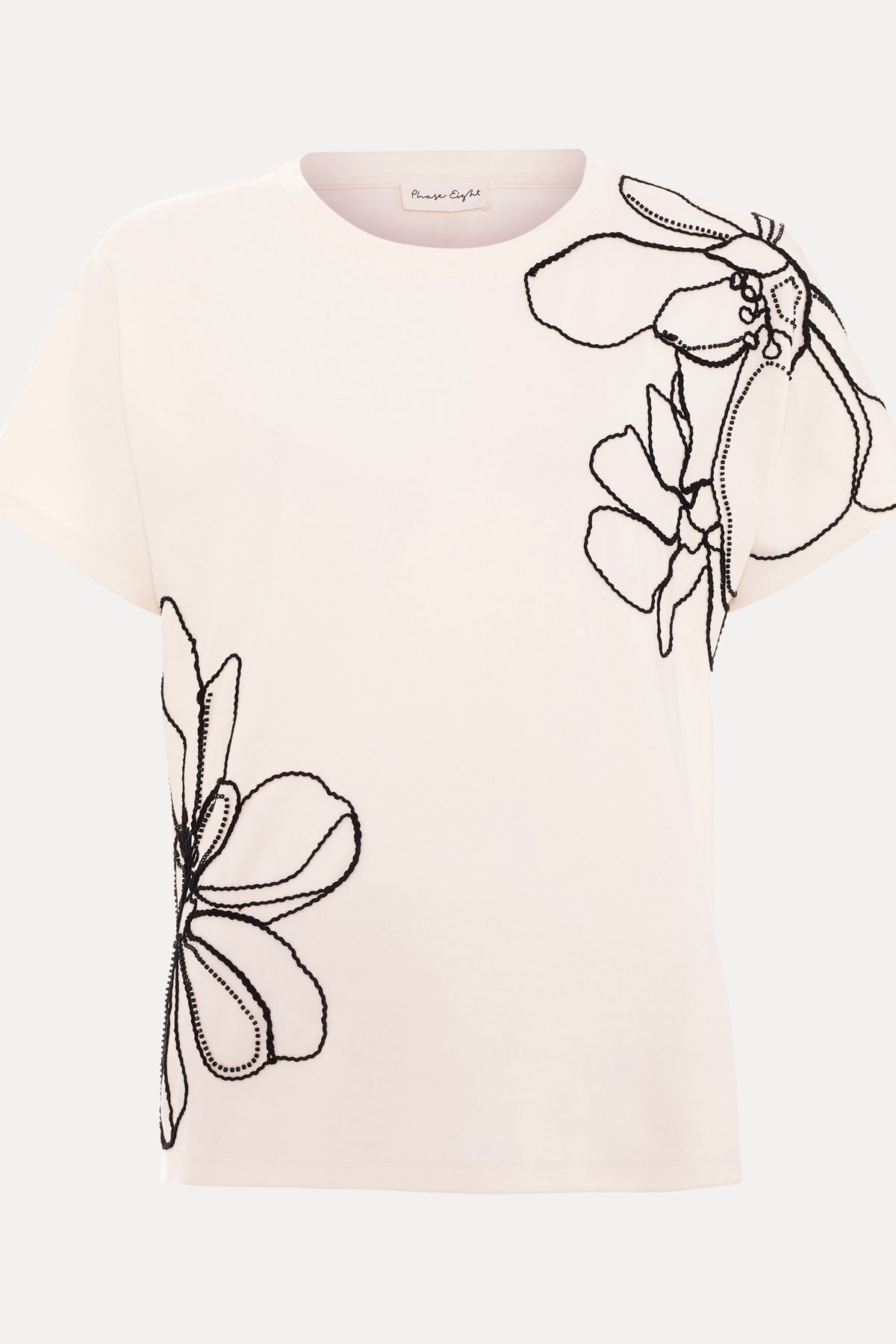 Phase Eight Malani Floral Embroidery T-Shirt