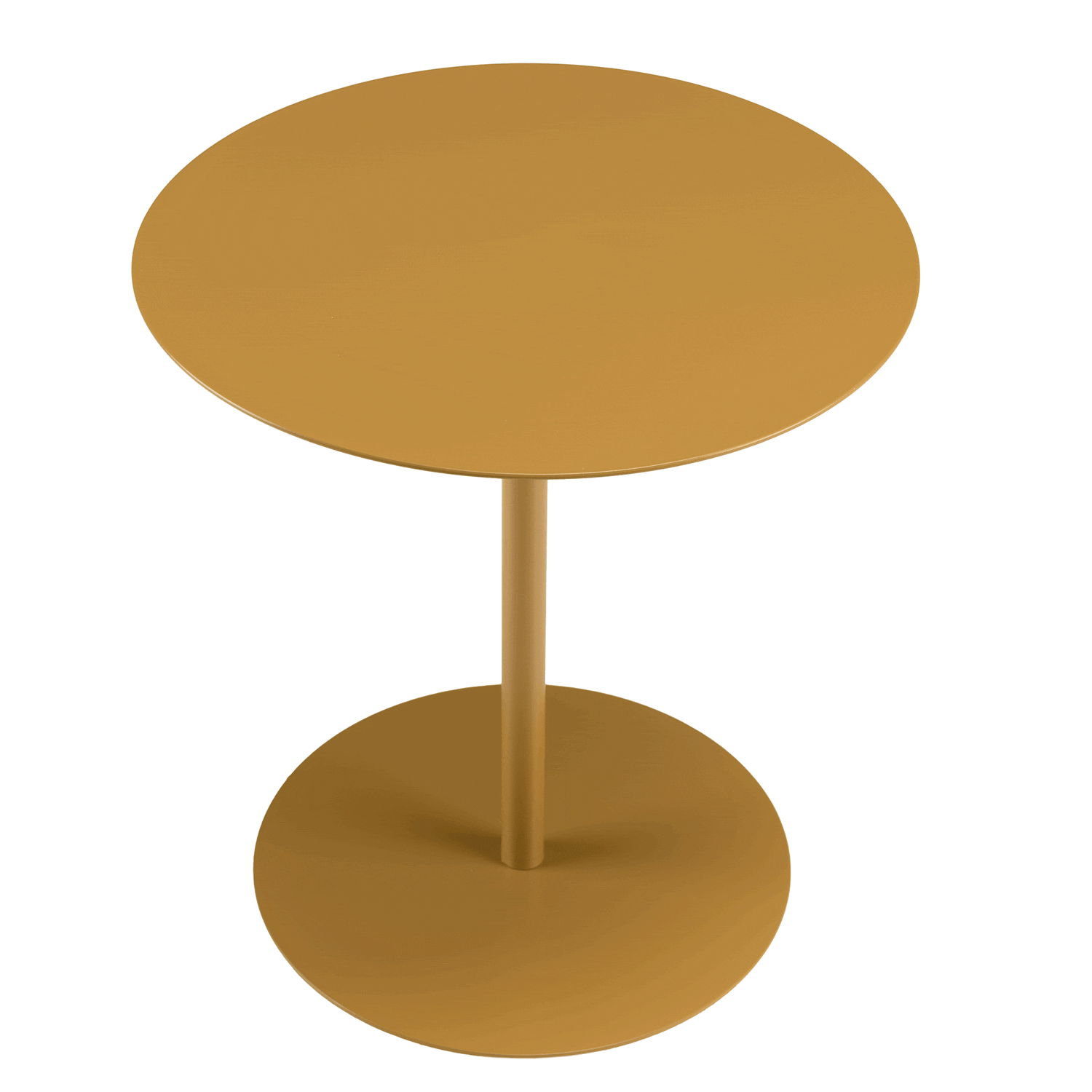 Table d'appoint ronde en acier marron CASTILLE