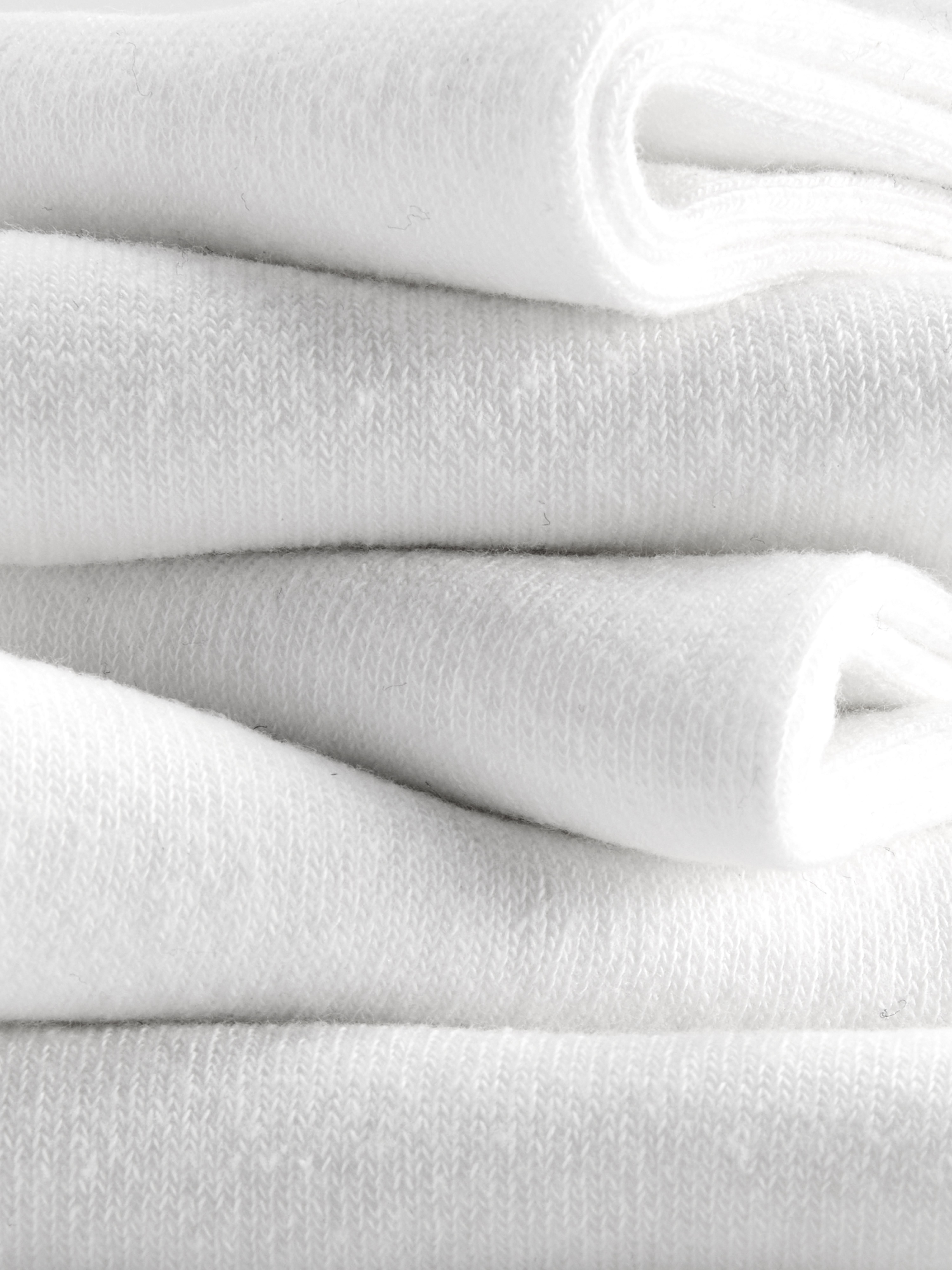 5pk White Crew Socks