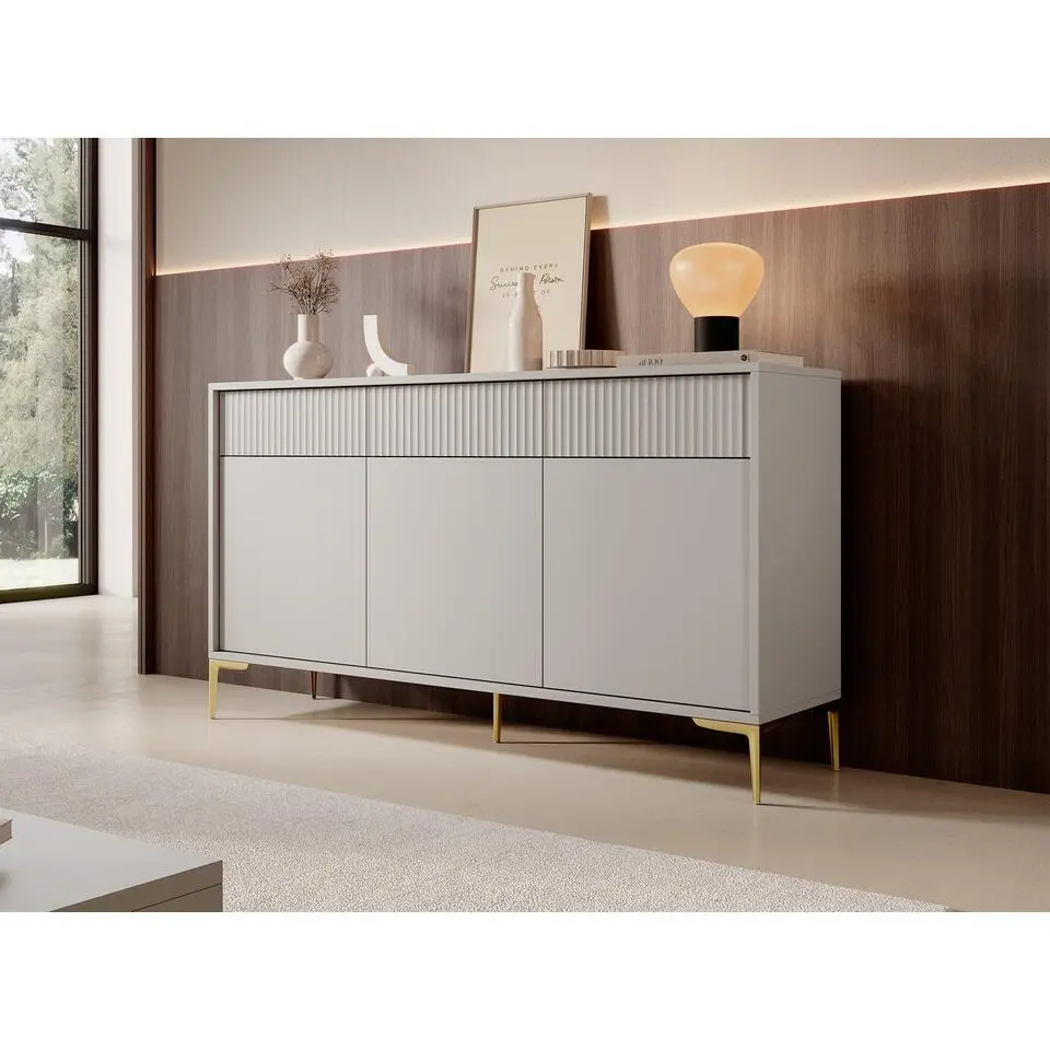 Meubella - Dressoir Five - Beige - 152 cm
