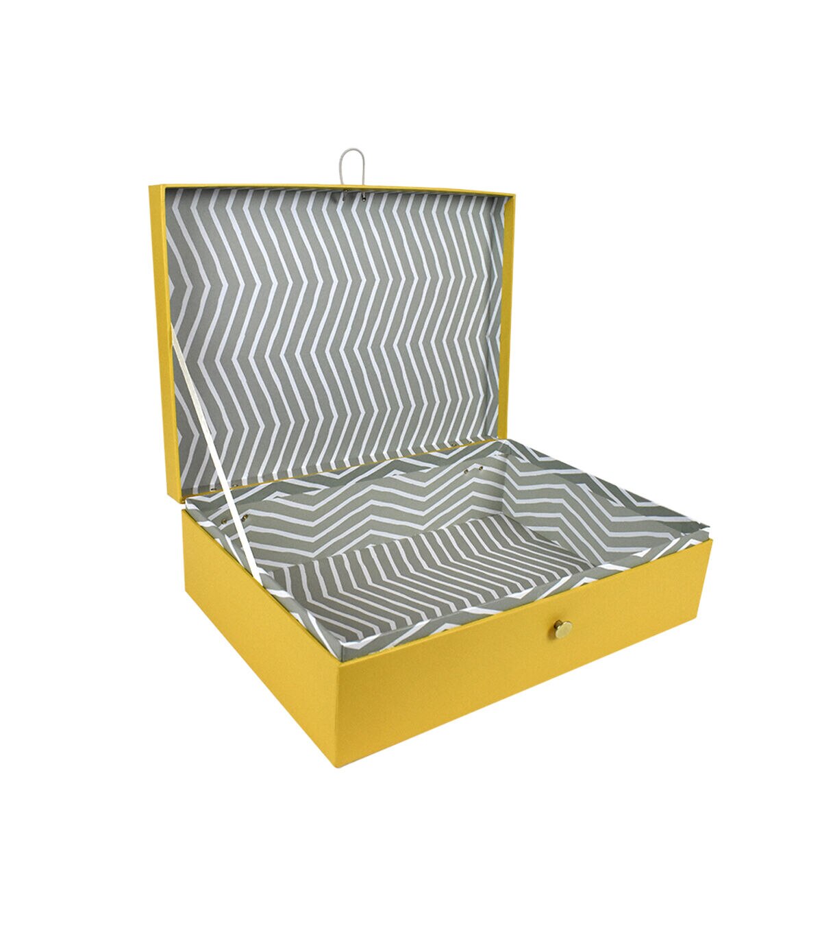 14 Gold Rectangle Box With Button Closure