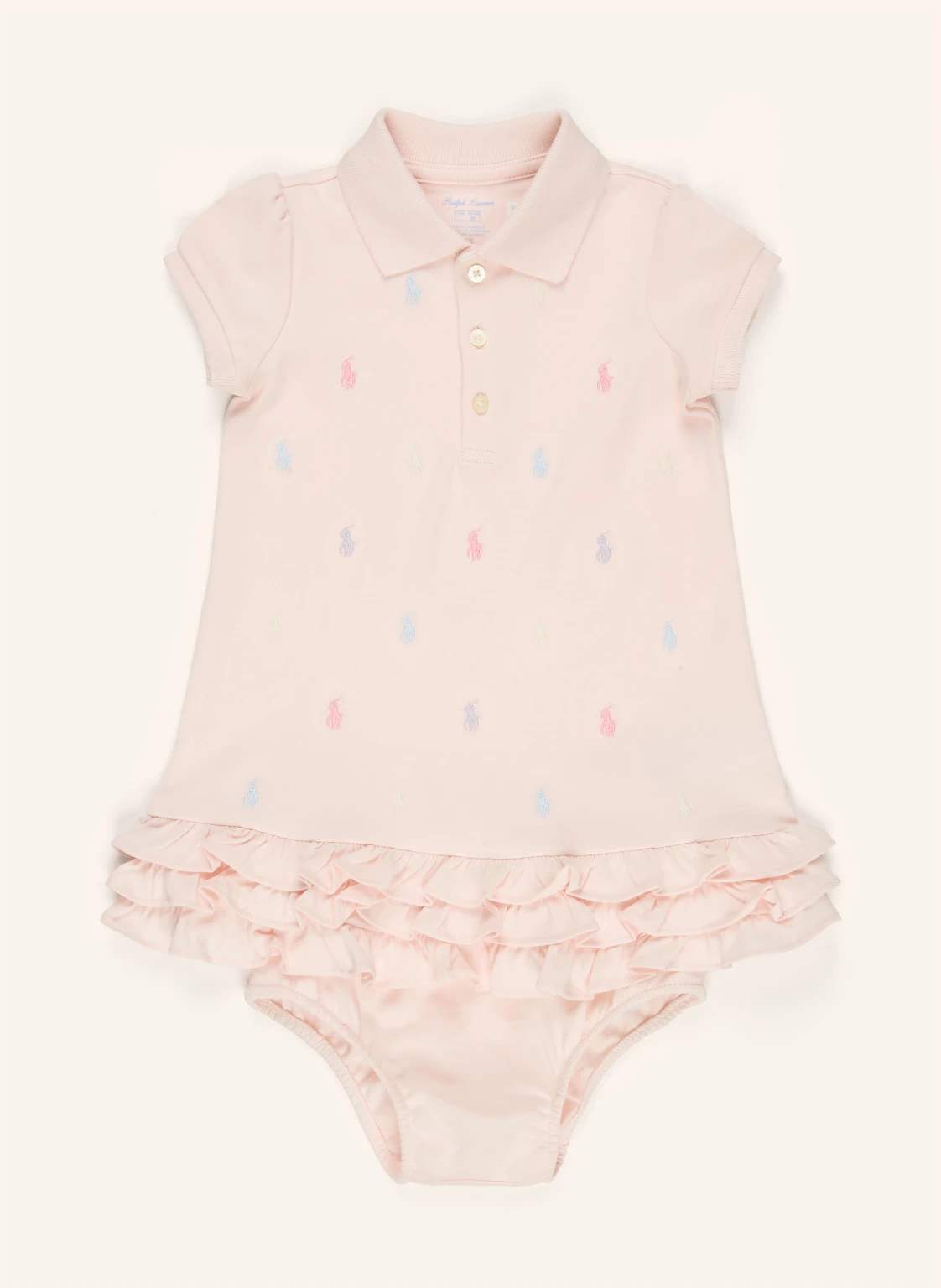 POLO RALPH LAUREN Set: Polokleid mit Rüschen und Hose