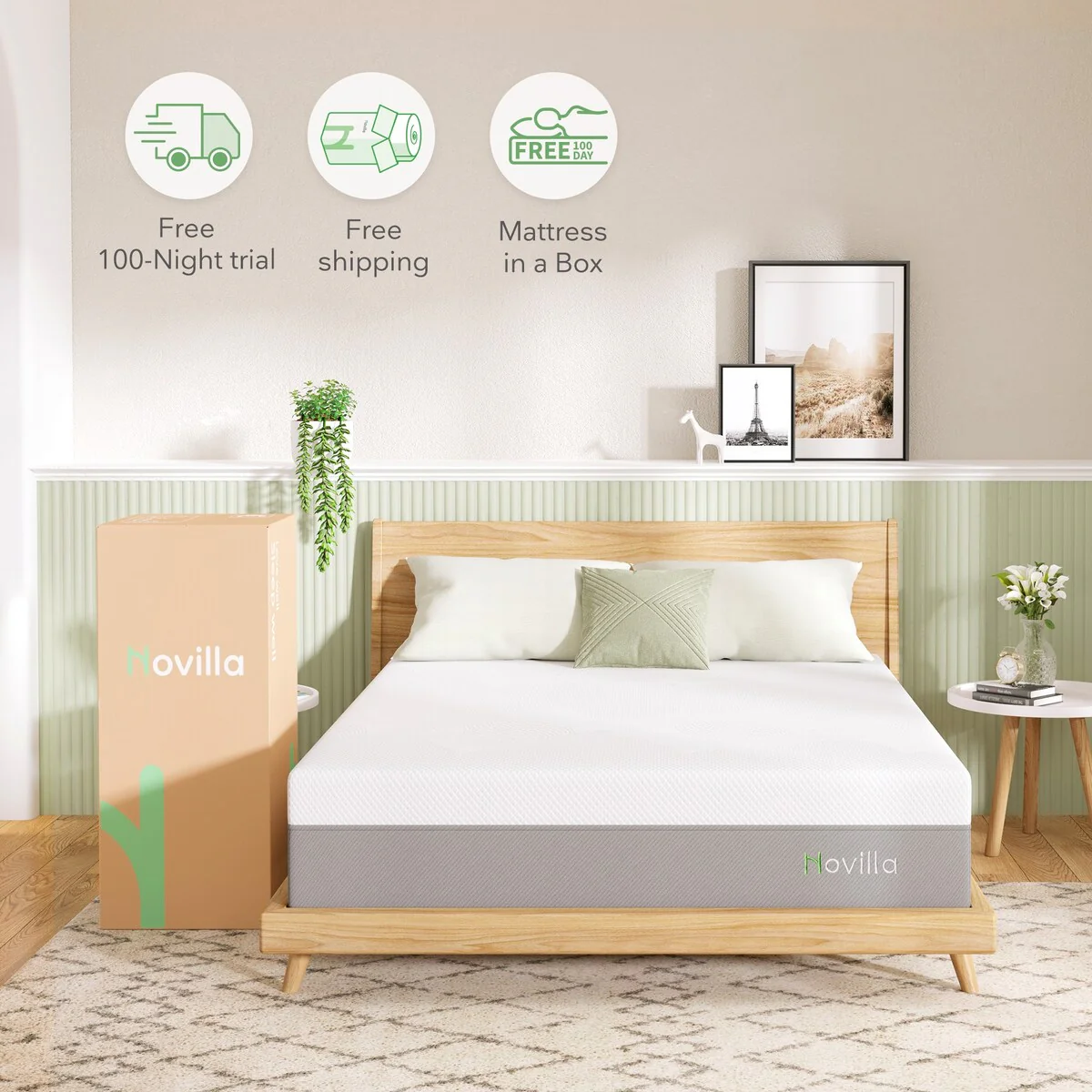 Novilla 12-inch Medium Cooling Gel Memory Foam Mattress