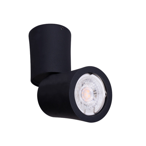 Spot okrągły czarny DOT 1xGU10x10W wym:15,5x6,5x6,5cm IP20 Maxlight