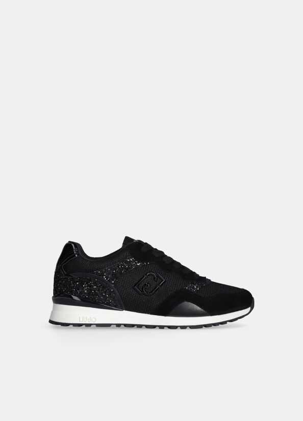 Sneakers glitter e mesh