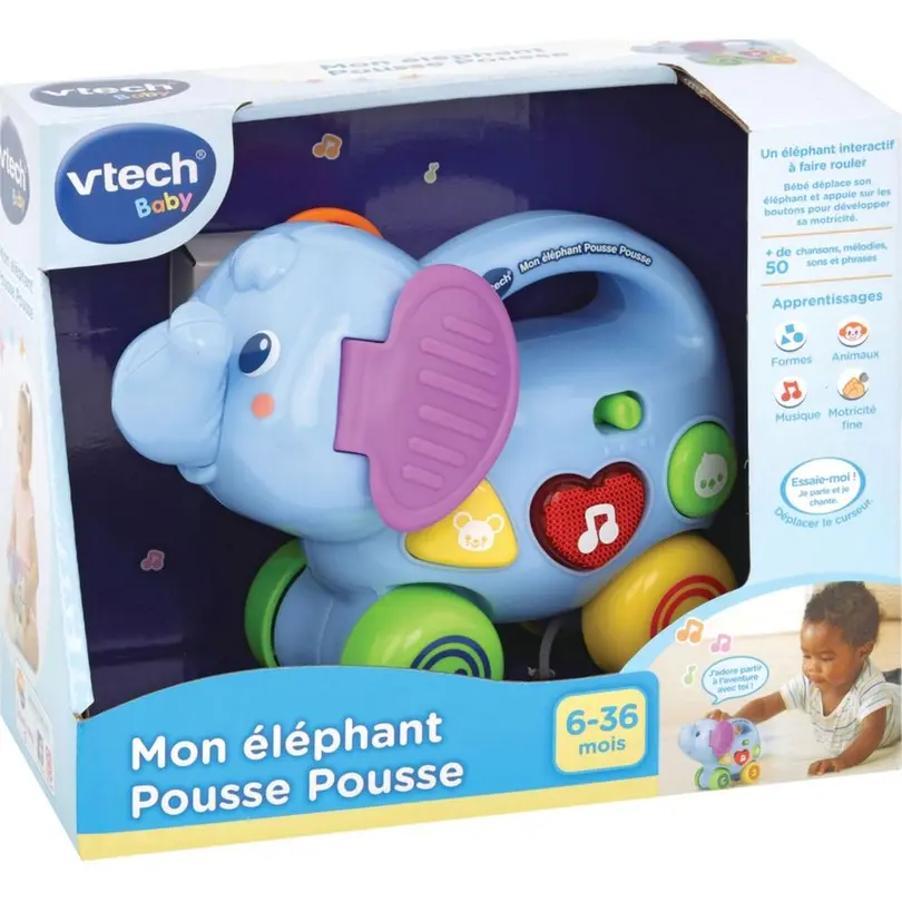 Kuscheltier Mon éléfant Pousse Pousse