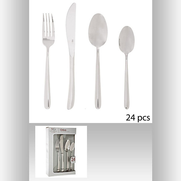 Ménagère design avec 24 couverts en inox