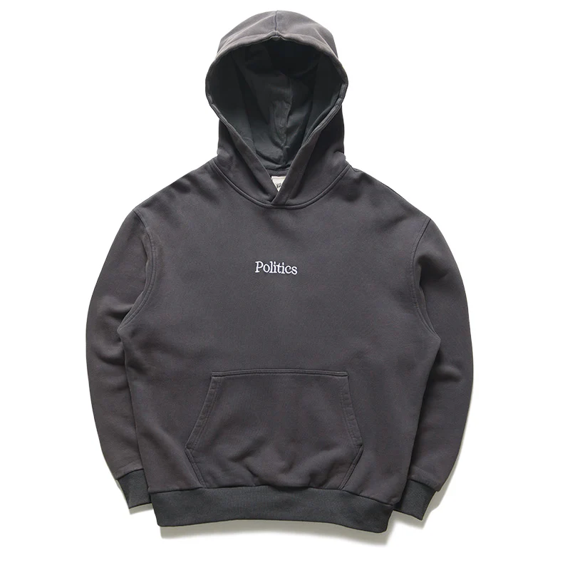Politics Vintage Wash Hoodie - Black