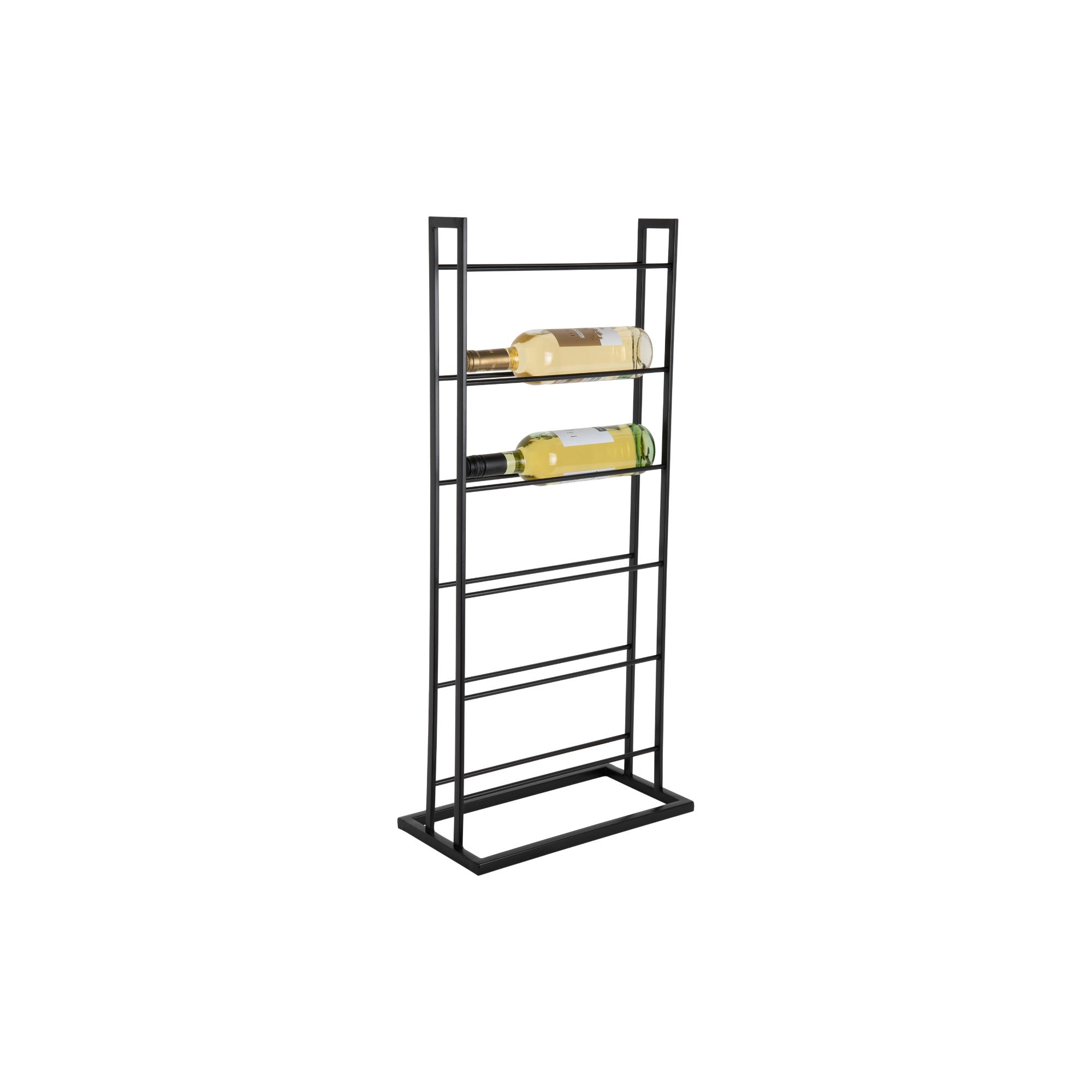 Present Time wijnrek Single Floor - zwart - 38x20x84.5cm