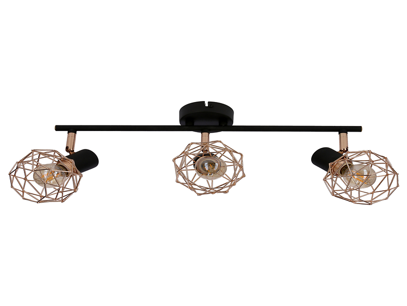 Lampa sufitowa Acrobat 3-punktowa metalowa czarna