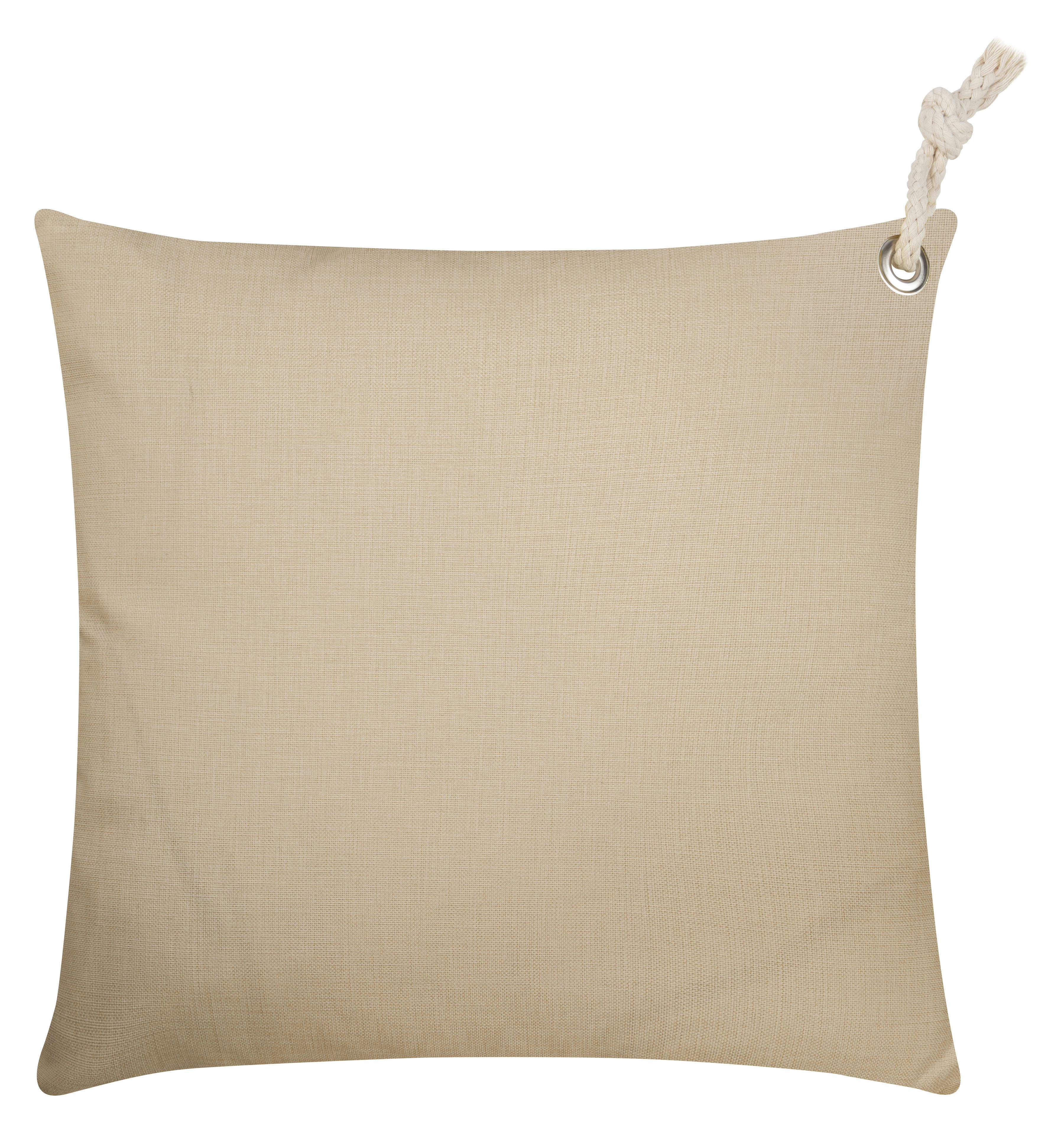 CAPRI - Housses de coussin exterieur  avec corde sable - Lot de 2 - 40x40