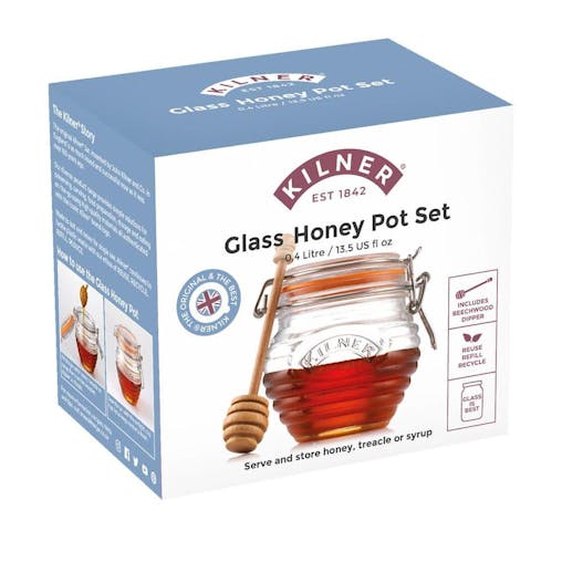 Kilner Honey Pot with Beechwood Dipper 400ml