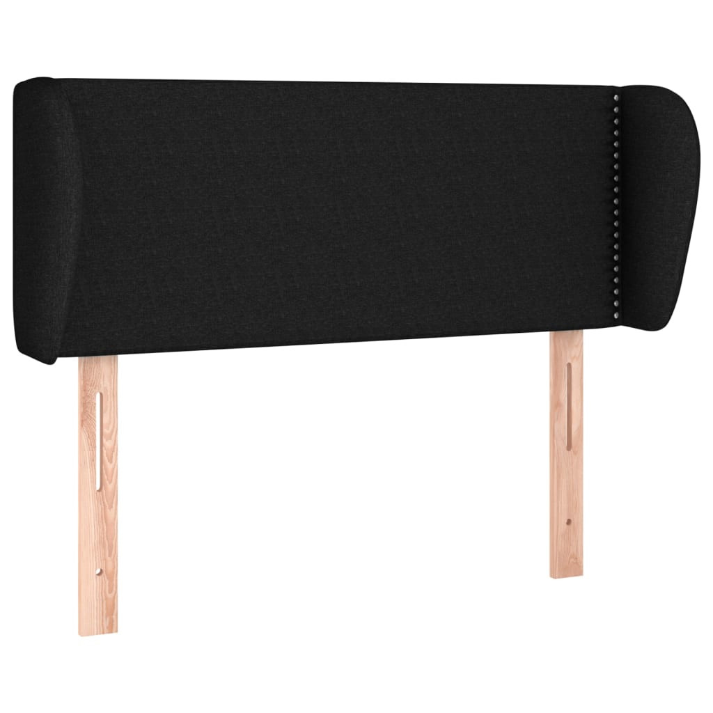 Wezgłowie Czarny 93 x 23 x 78/88 cm Tkanina vidaXL
