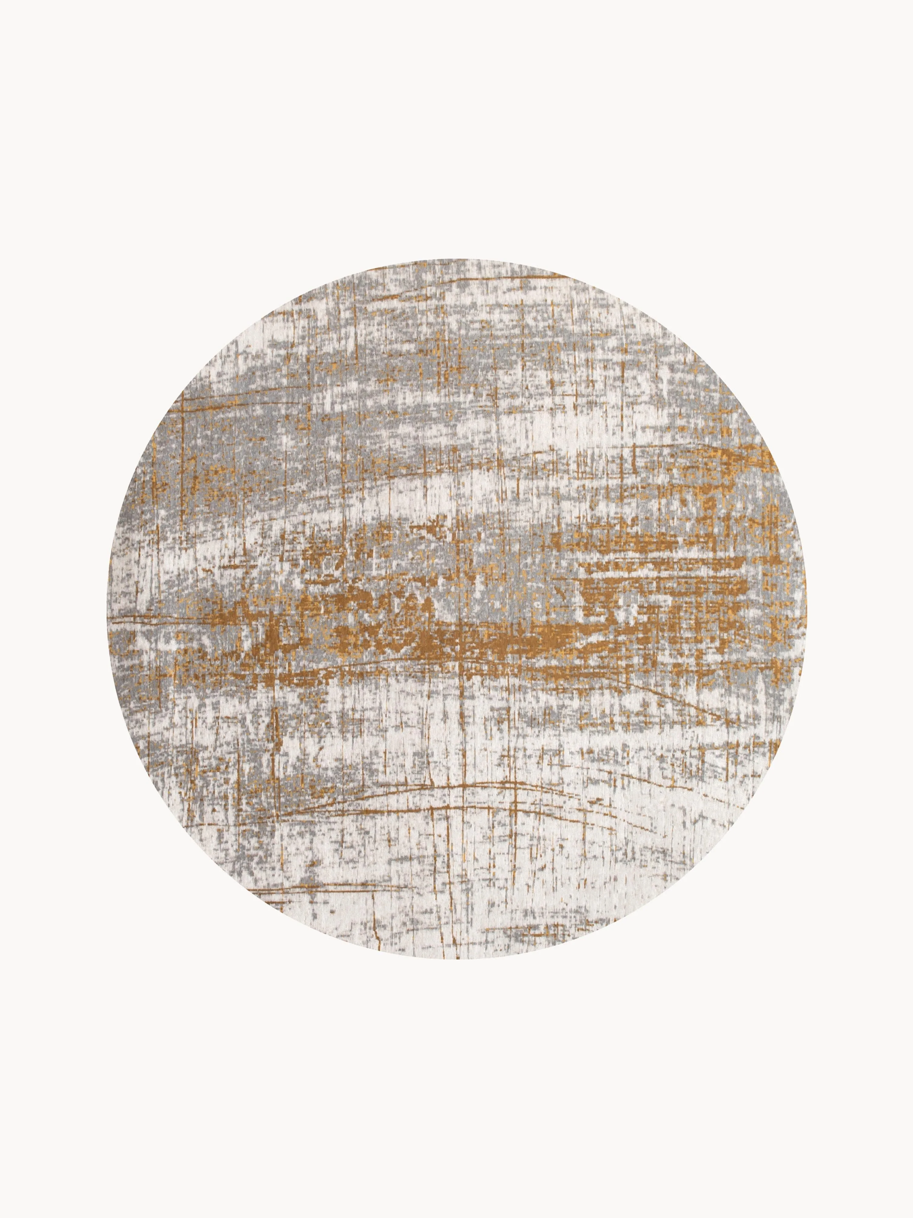 Waschbarer runder Indoor & Outdoor-Jacquard-Teppich Griff