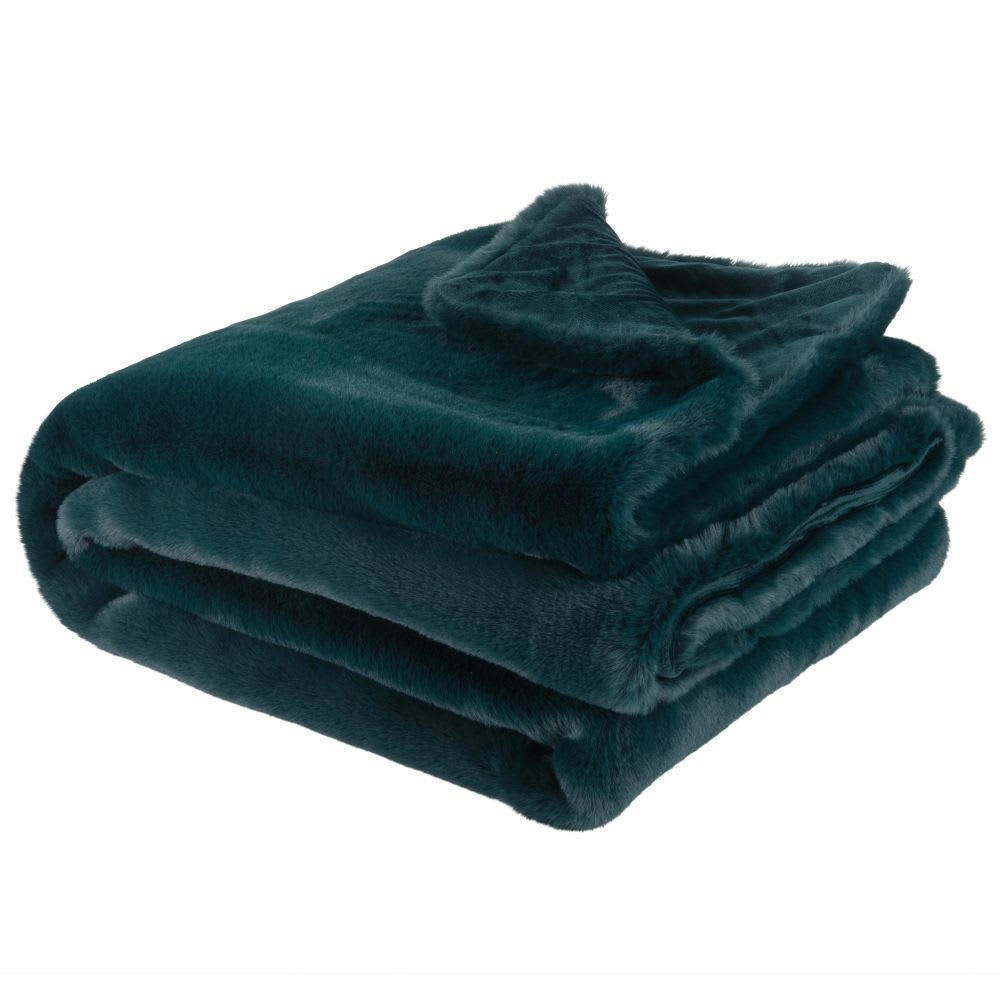 CORTINA - Plaid vert émeraude 150x180