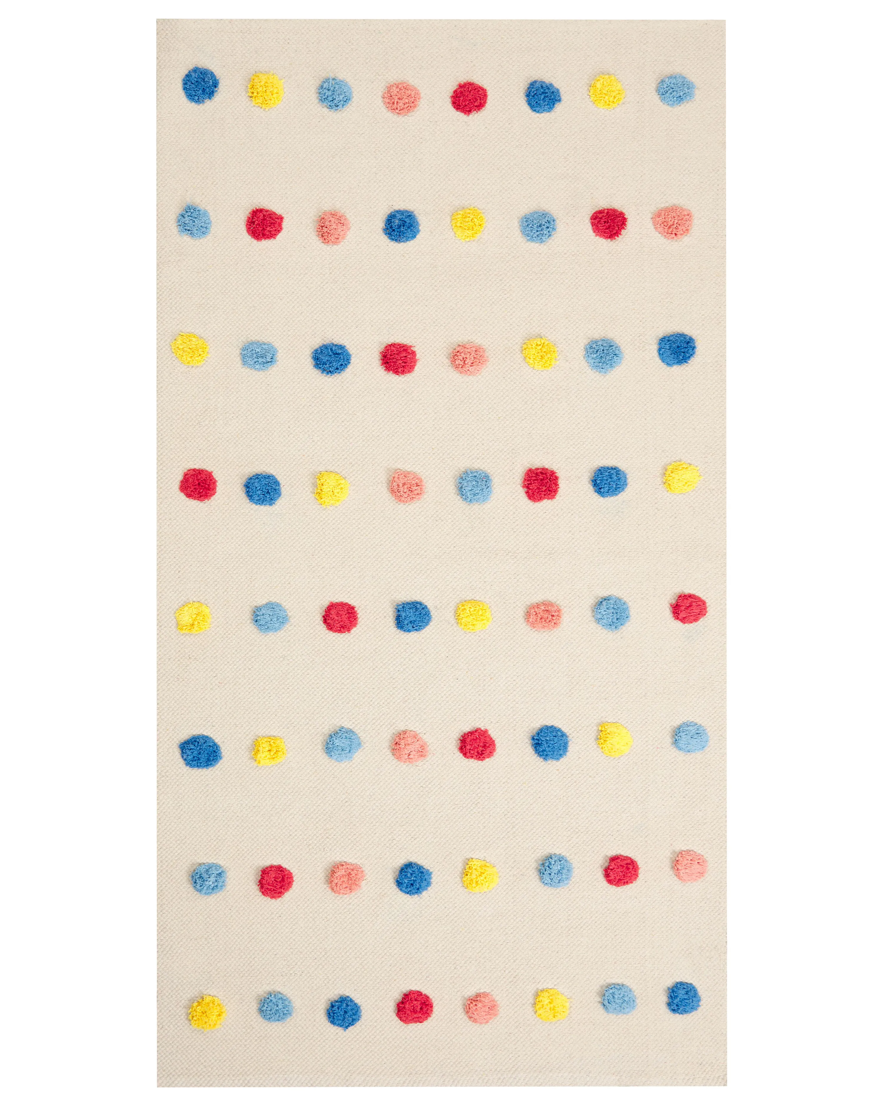 Kids Rug LELES Beige 80 x 150 cm Cotton
