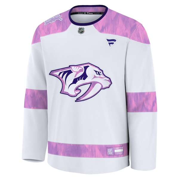 Nashville Predators  Hockey Fights Cancer Practice Jersey - White