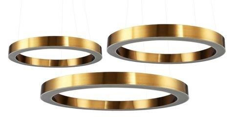 LAMPA WISZĄCA LED mosiądz CIRCLE 40 60 80cm