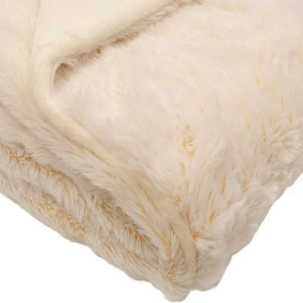Couverture snow doublée Microdoux (75x100 cm - Ecru)