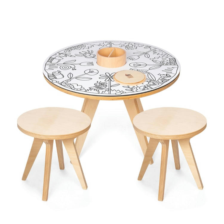 LITTLE FRIENDS - Table à dessiner multifonction D70cm et 2 tabourets