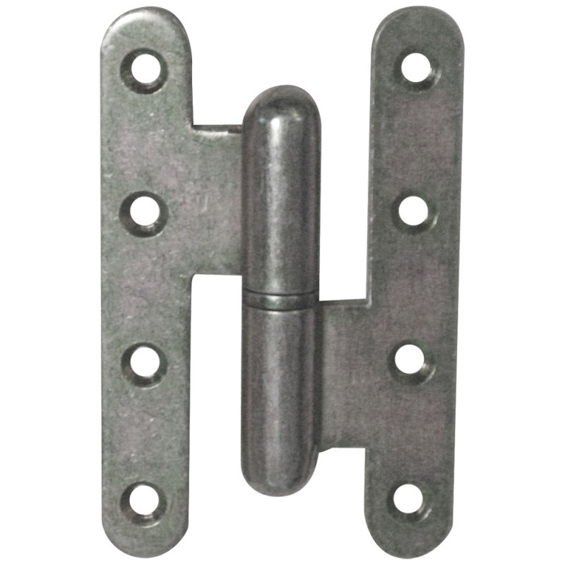 Paumelle gauche arrondie bichromaté 80 x 140 mm 3 pièces TEKNIBOX