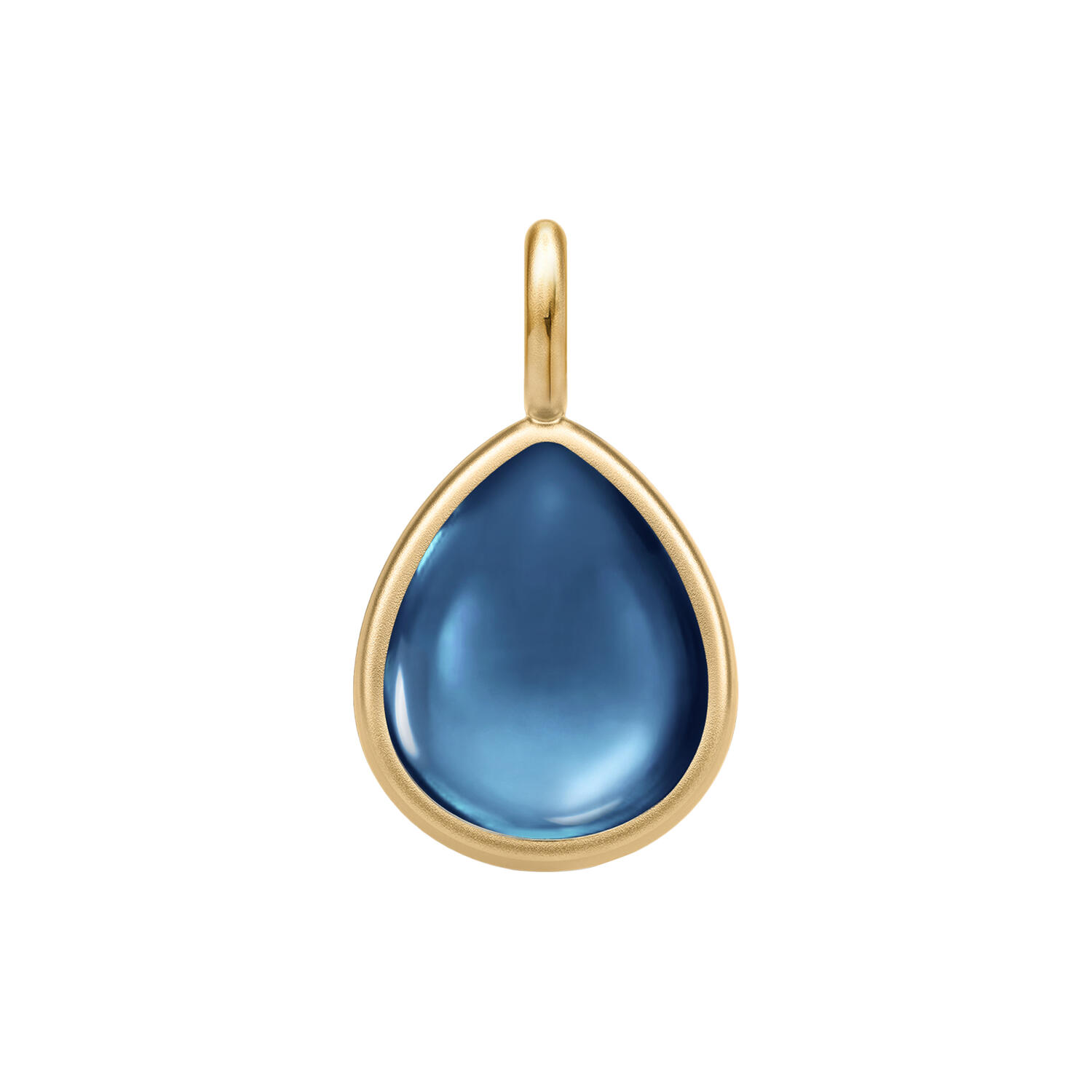 Paloma Pendant, gold/sapphire blue
