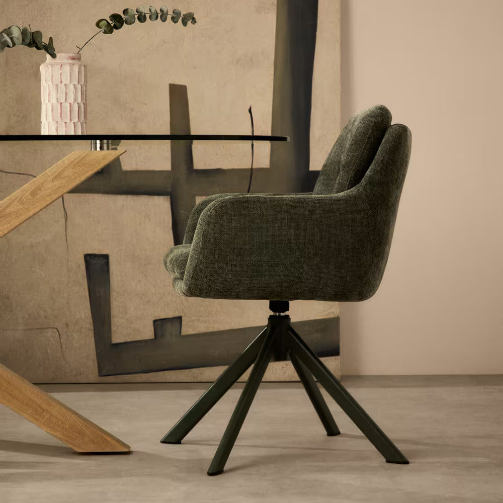 Kave Home Lexa Eetkamerstoel - Groen