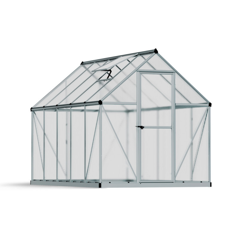 Serre en polycarbonate Mythos argentée 5,4 m² CANOPIA