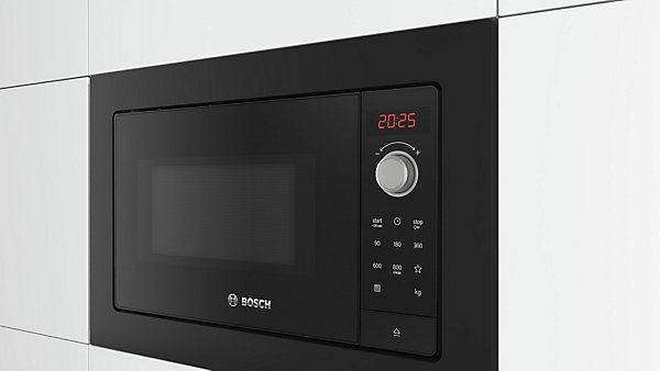 Micro ondes encastrable 20L noir 800W - 7 programmes, Bosch BFL623MB3F