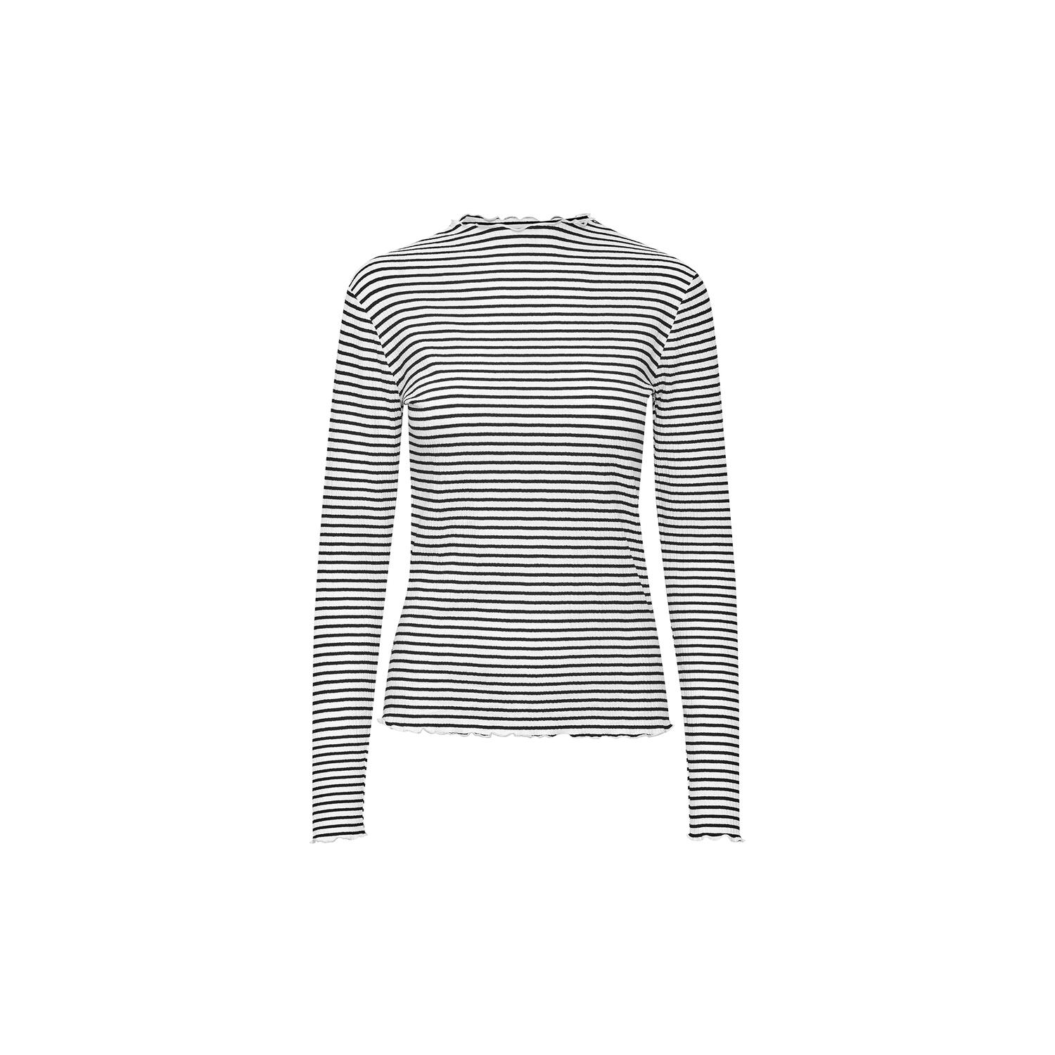 CandaceKB Stripe LS, egret/meteorite stripe