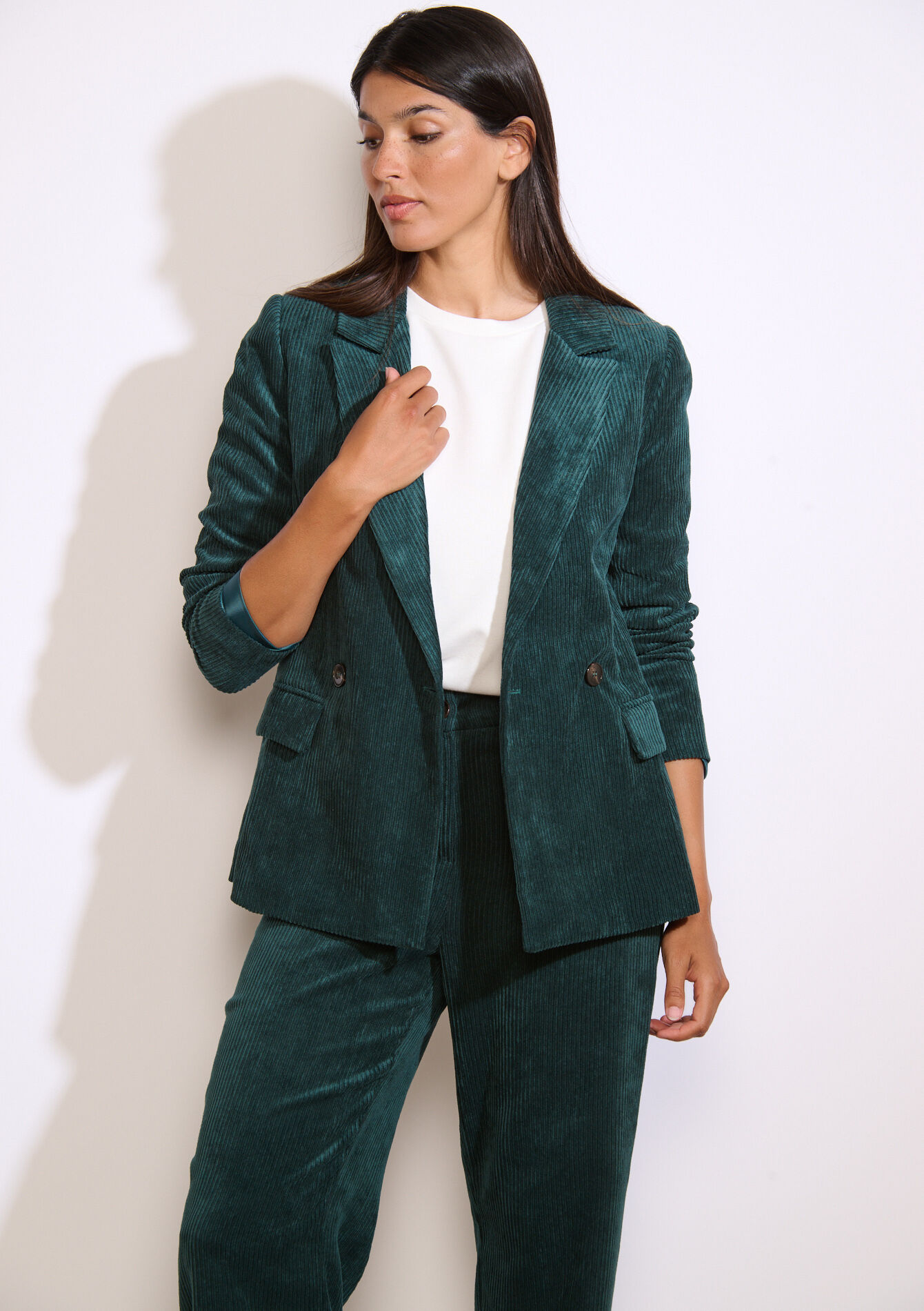 Getailleerde corduroy blazer
