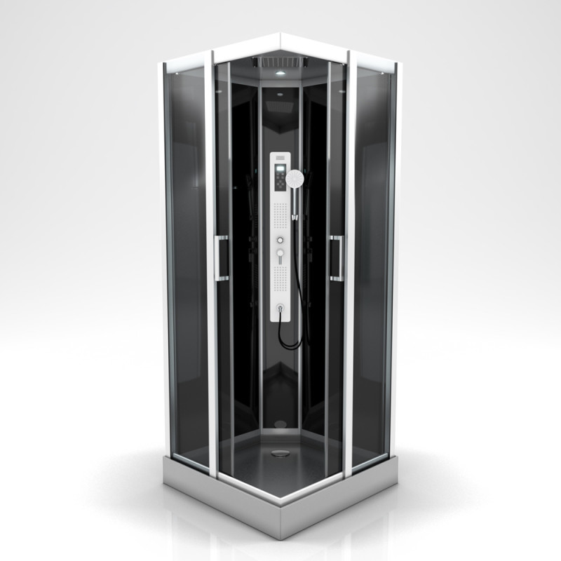 Cabine de douche Premium II carrée 90 x 90 x 215 cm AURLANE