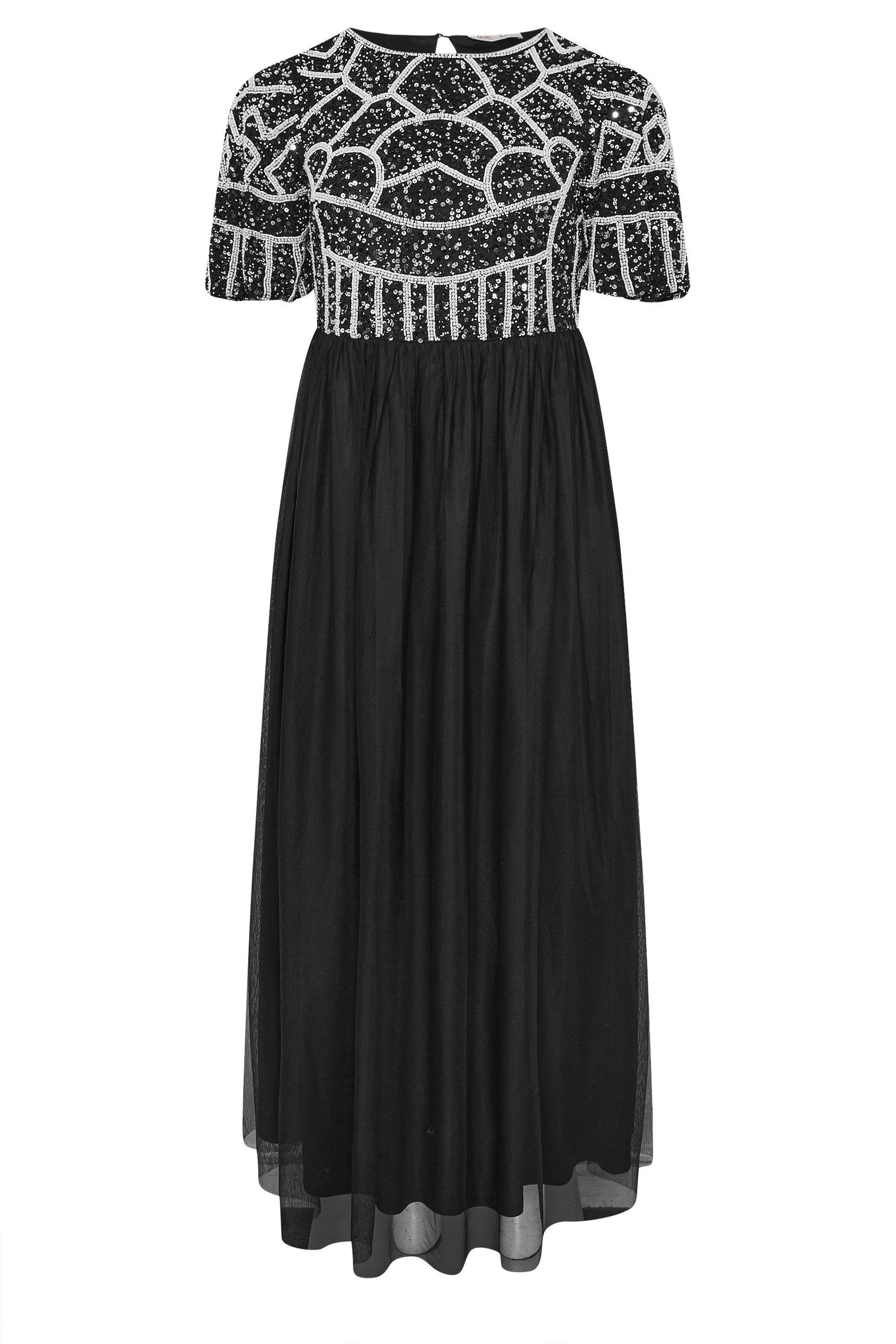 Yours Abstract Sequin Embellished Maxi Dress