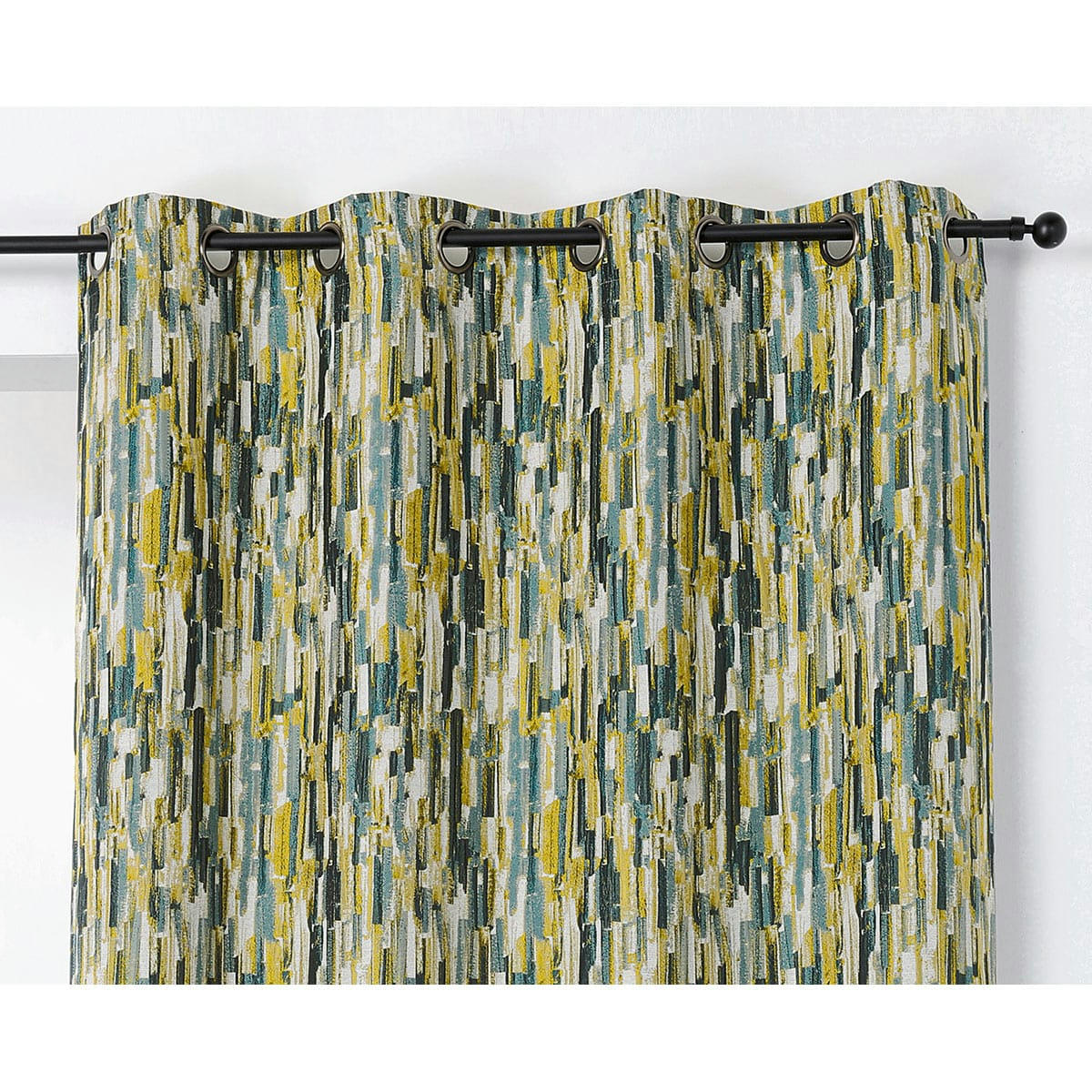 - Rideau d'ameublement aux impressions abstraites vert