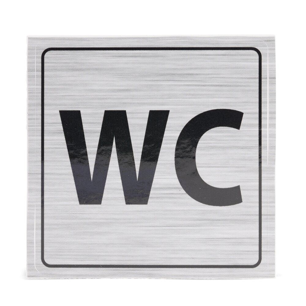 Signalétique adhésive "WC" - 8x8 cm