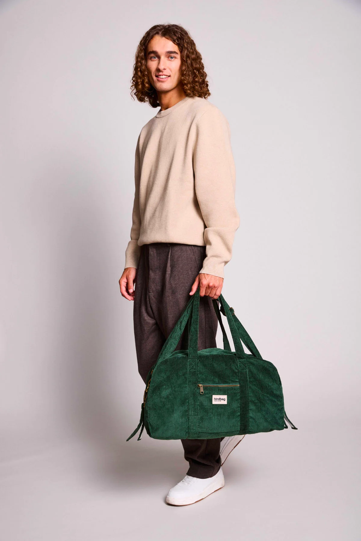 Sac à langer Basile Velours Sapin