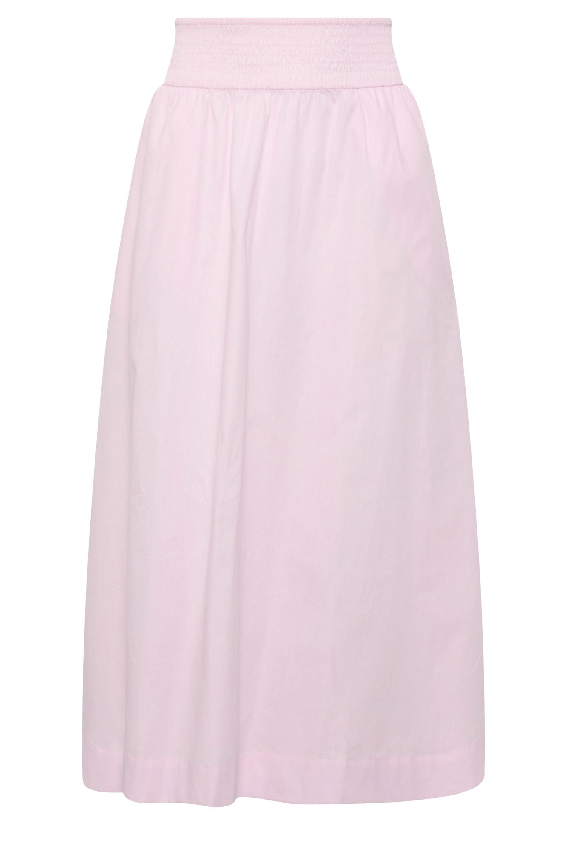 PixieGirl Petite Poplin Shirred Cotton Maxi Skirt