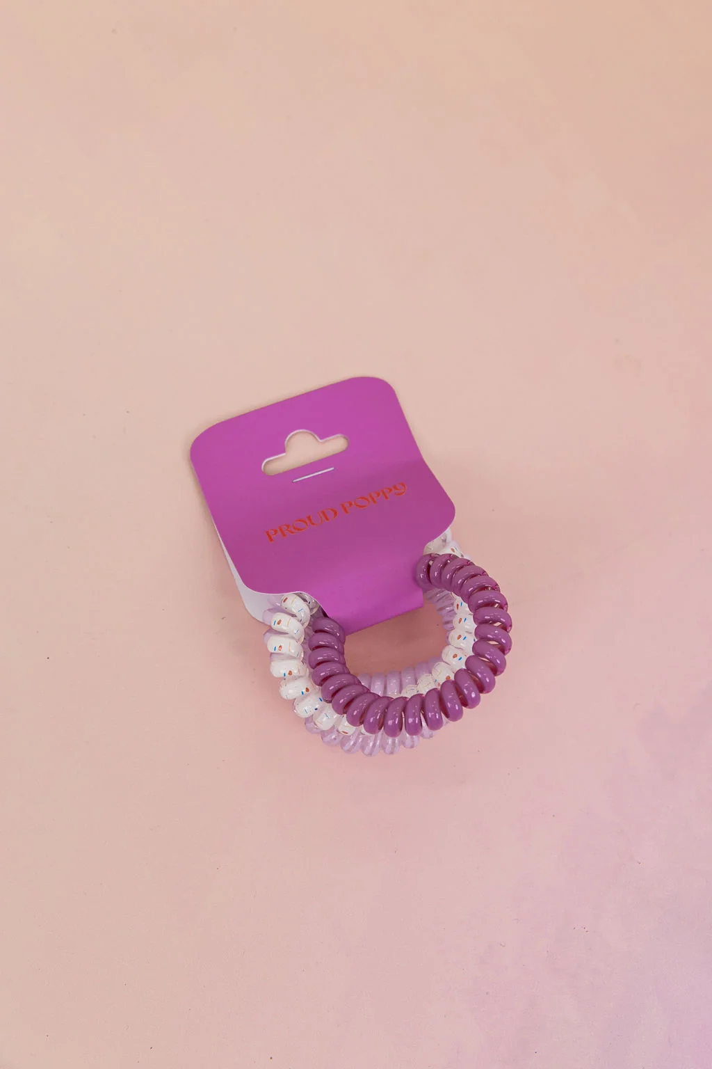 Purple Coil Hair Ties – 4 Pack
