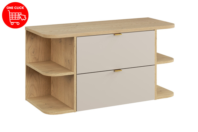 Szafka Łazienkowa DALIA 100 cm z Blatem Dąb Cremona Kaszmir