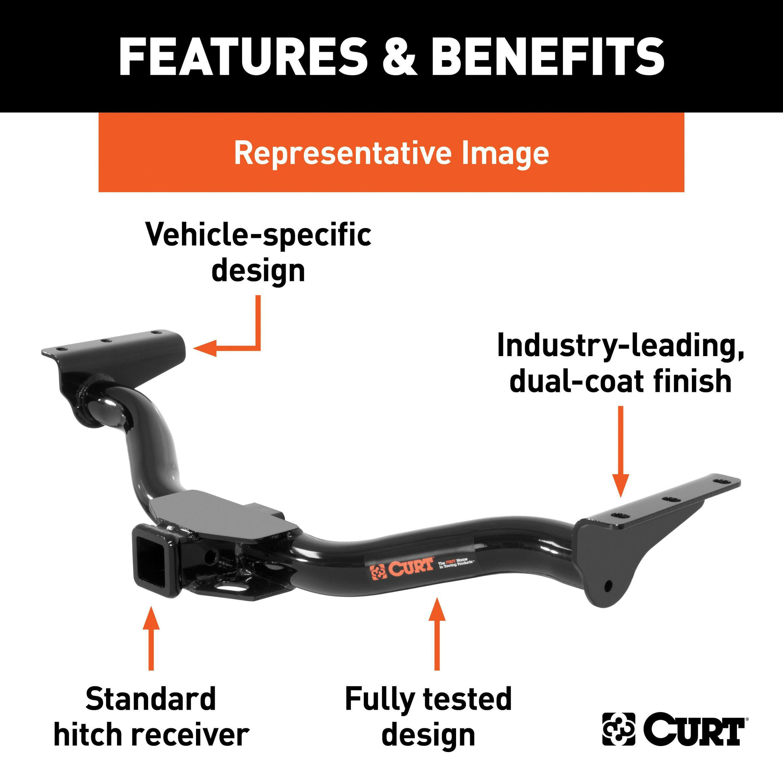 CURT 13510 Class 3 Trailer Hitch, Select Mazda CX-50, 2-in Receiver