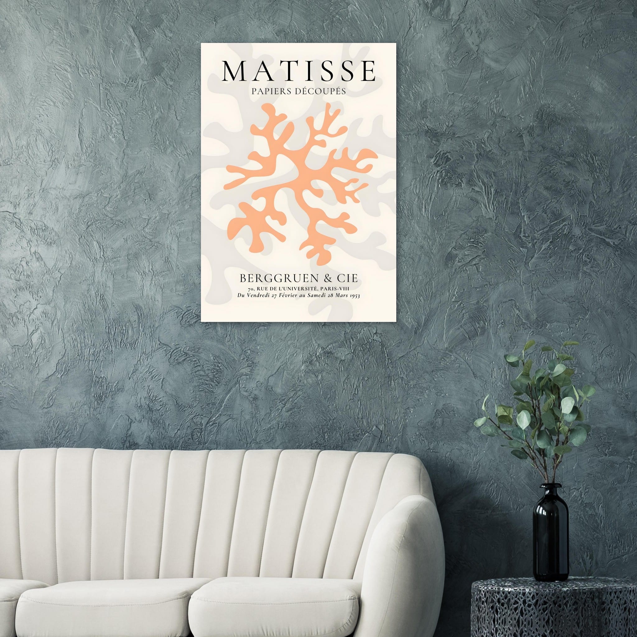 Artfulprints Poster Matisse – Orange coral  - 70x100 cm - Oranje