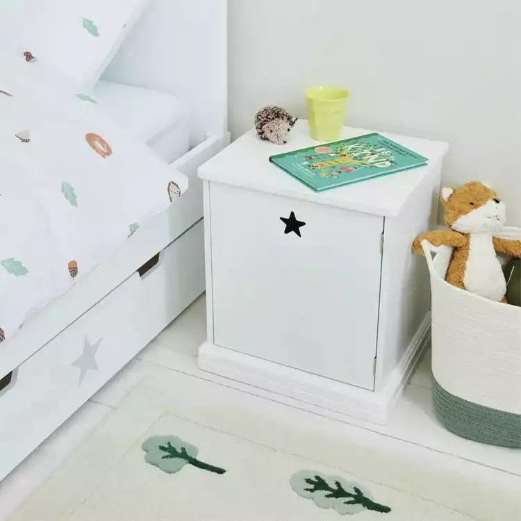 Great Little Trading Company Star Bright Bedside Table-White