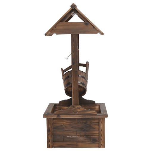 NNEVL Wishing Well Fountain with Pump 57x50x112 cm Solid Wood Fir