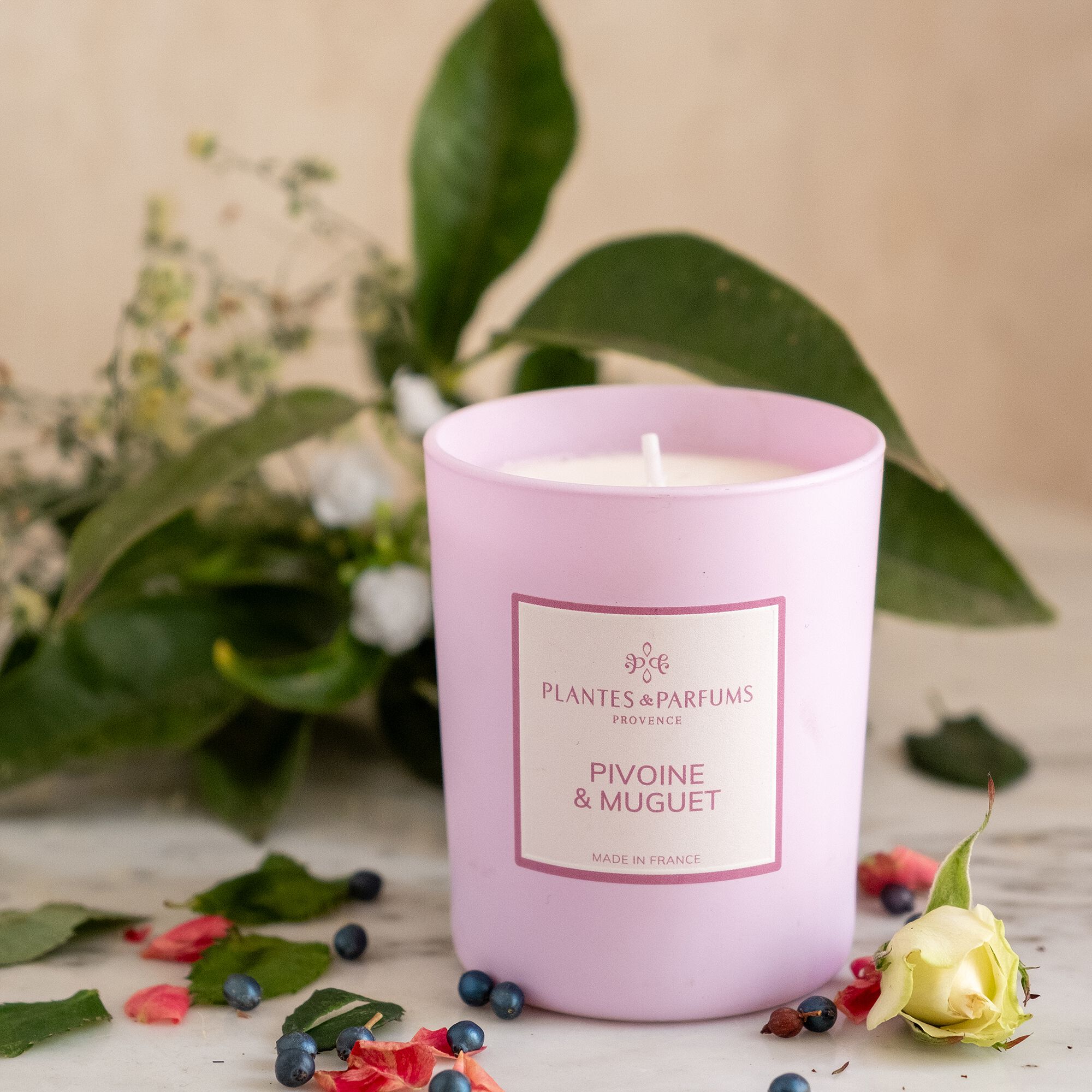MANON - Bougie parfumée senteur Pivoine Muguet 180g