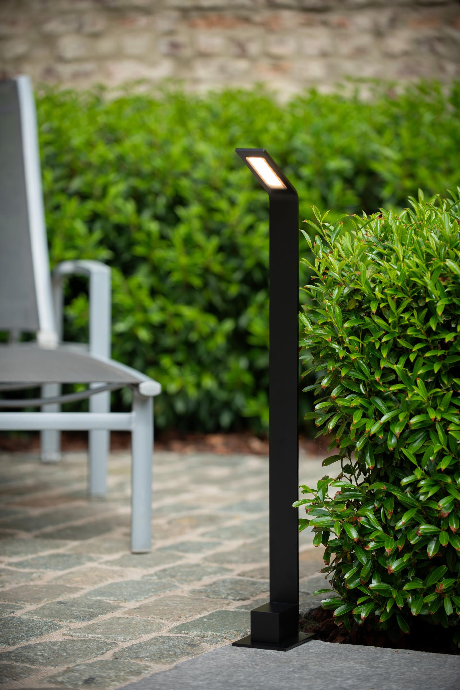 Lucide sokkellamp LAWFORD - Geïntegreerde LED - Zwart