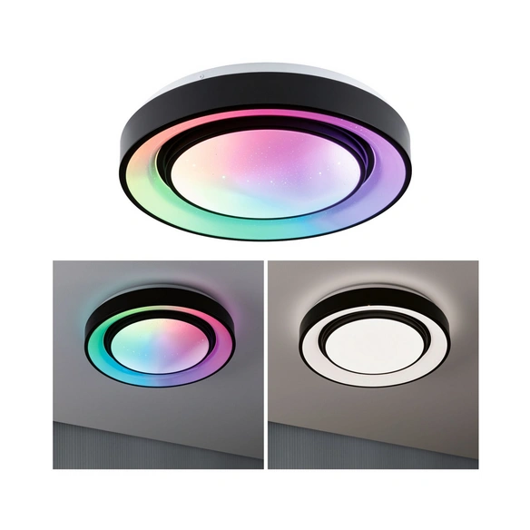 LED-Deckenleuchte, WD Rainbow dy RGB TunW 350mm230SchwarzweissKunst.Metall