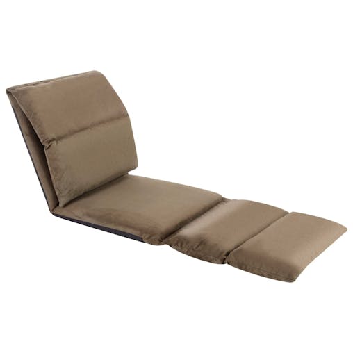 NNEVL Folding Floor Chair Taupe Microfibre