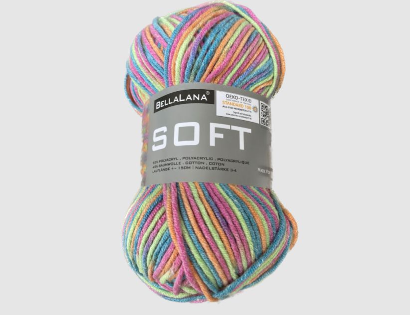Strickgarn Soft pink gemustert