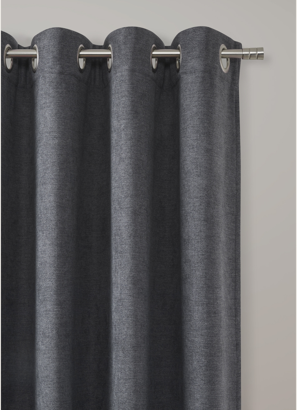 RIDEAU THERMIQUE UNI EFFET VELOURS MAT ANTHRACITE