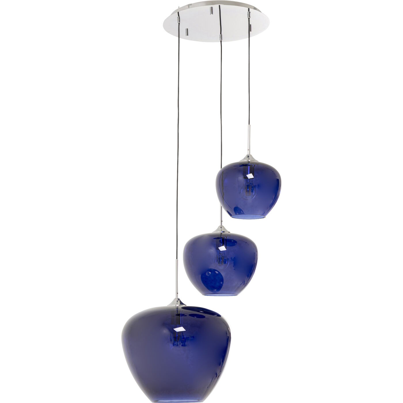 Kare Design Hanglamp Sphere 3 blauw